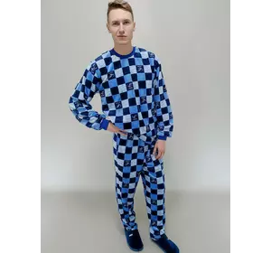 Пижама махровая Luck 52 Синяя